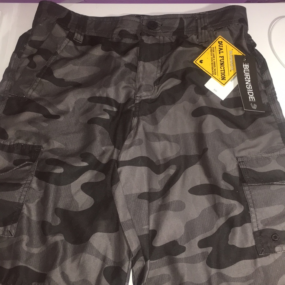 Burnside camo cargo shorts